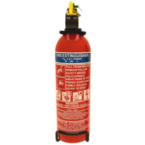 Fire extinguisher 900g with mounting bracket