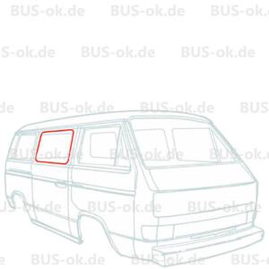 VW Bus T3 Heckscheibendichtung Dichtung Heckscheibe Heckscheibengummi 251845521 