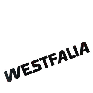 T2 T3 Schriftzug Westfalia Aufkleber in schwarz, groß