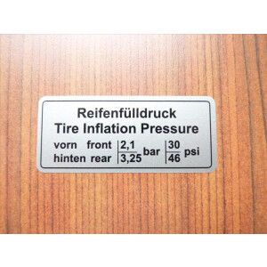 Tire Inflation Pressure