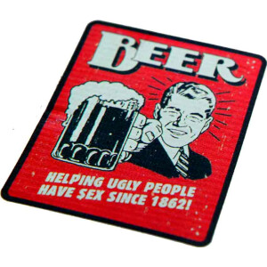 Aufkleber "Beer" Retro Vintage Style