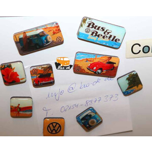 Volkswagen Typ2 bay and beetle Surf Coast magnets