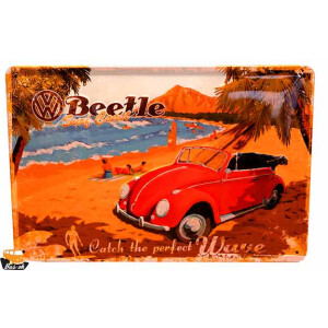 Metallsign beetle cabriolet /&quot;Surf...