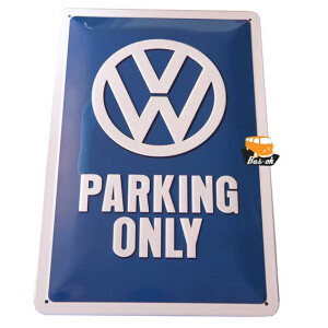 Blechschild gewölbt "VW Parking Only" medium