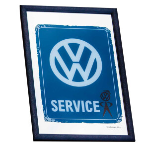 Wandspiegel Volkswagen Service Vintage Look mit...