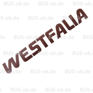 T2, T3 und T4  Schriftzug Westfalia Aufkleber in braun,...