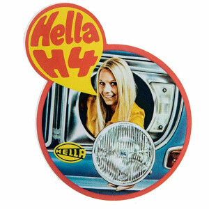 Aufkleber "Hella H4" Retro-Vintage-Style