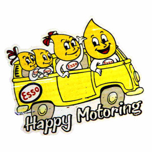 Pin up Sticker Vintage &quot;Happy Motoring&quot;...