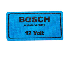 T1, T2 T3 Aufkleber Bosch blau 12V