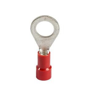 crimp-type cable socket, red for cable 0,5 - 1,0qmm M5
