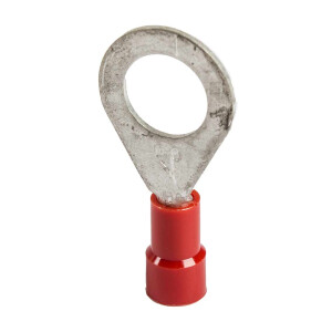 crimp-type cable socket, red for cable 0,5 - 1,0qmm M8