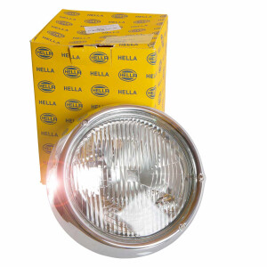 Type2 early bay Genuine Hella Headlight with chrome ring...