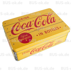Blechdose Coca Cola Yellow geprägt Vintage mit...