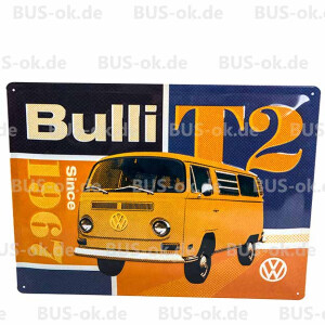 Blechschild VW Bulli T2 since 1967  Nostalgie groß