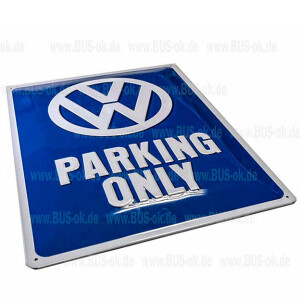 Blechschild gew&ouml;lbt &quot;VW Parking...
