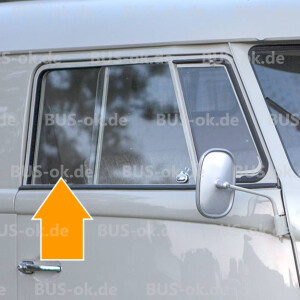 Type2 split fixed window, doorglass right OEM partnr....