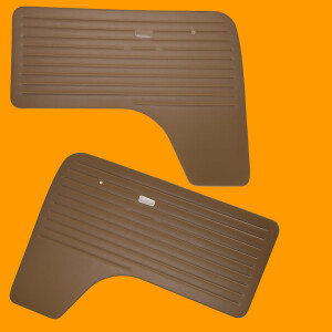 Type2 early bay door trim Top Quality SmoothTan pair