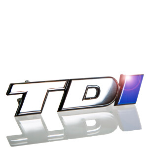 T4 Emblem TDI front chrome, blue I, 7.95 - 2003, orig....