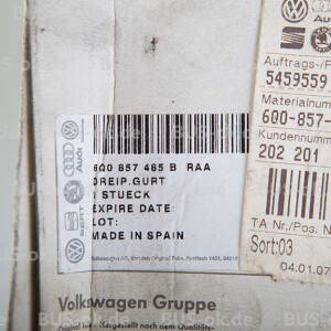 Genuine VW Seat Safety Belt NEW OE-Nr. 6Q0857485B RAA