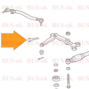 Type2 bay screw for swing lever, 8.67 - 7.79, OEM partnr....