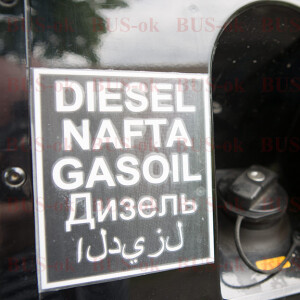 Sticker DIESEL GASOIL NAFTA plus Russian and Arabic Black