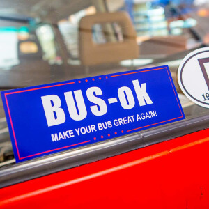 Sticker BUS-ok Make your bus great again Big 23,5cm x 8cm