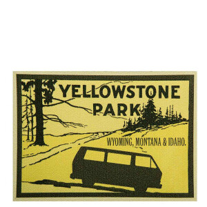 Sticker T25 in Yellowstone Park Wyoming, Montana...