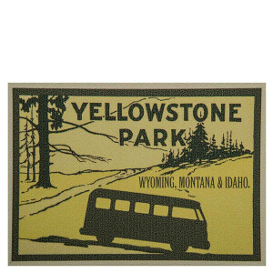 Aufkleber T1 Yellowstone Park Wyoming, Montana & Idaho