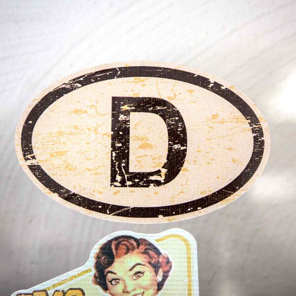 D Deutschland Germany Oval Vinyl Car Bumper Window Sticker 3 x 2