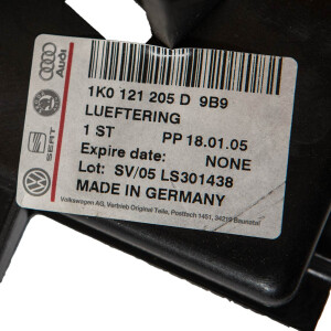 VW Audi Lüfterring NEU Verglnr. 1K0121205D 9B9...