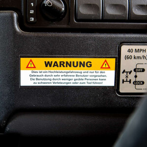 Sticker "Warnung Hochleistungsfahrzeug" Funny...