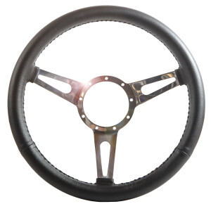 Type2 split bay 3-Slot Black Leather Steering Wheel....