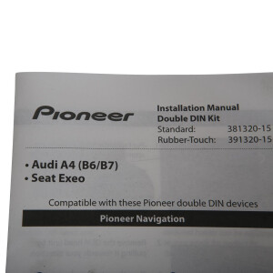 Pioneer 2-DIN Einbaukit Audi A4 Seat Exeo ab 2009...