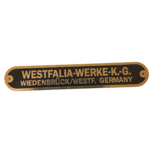 T1 T2 Westfalia Messingschilder f&uuml;r...