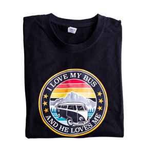 T-Shirt I love my Bus in black M