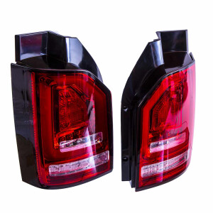 VW T6 Sequential Indicator LED Rear Lights for Tailgate Red