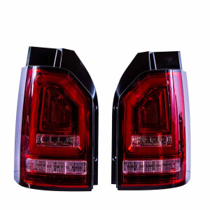 VW T6 Sequential Indicator LED Rear Lights for Tailgate Red