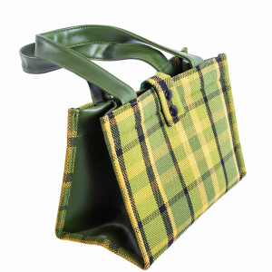Westfalia Handbag in green-yellow plaid.