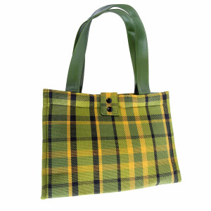 Westfalia-Style Handtasche groß Grün kariert