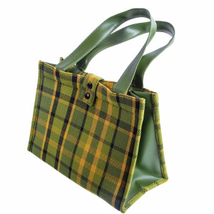 Westfalia big Handbag in Green plaid