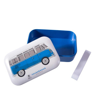 T1 VW Lunchbox Brotdose Blau aus nachhaltigem Bambus