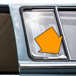 Type2 bay rear quarter window lock left, 1967-1979,  OEM...