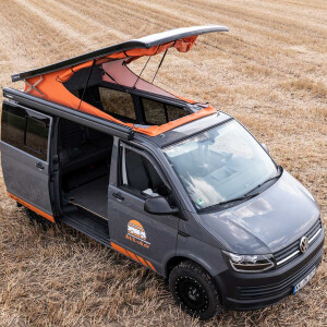 T5 T6 Camper Roof 2.0 black with open sky orange with TUV