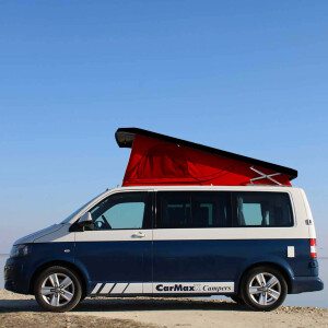 T5 T6 Camper Roof 2.0 black with open sky red with TUV