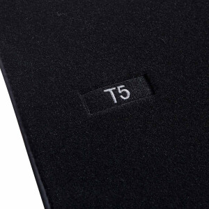 T5 Teppich-Set 5-teilig  schwarz Premium Verglnr....