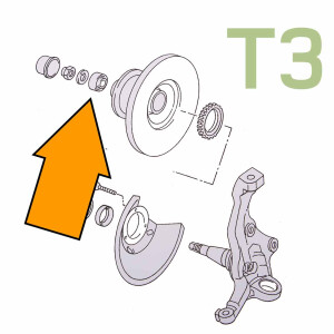 Type2 Split, Bay & T25 wheel bearing Volkswagen...