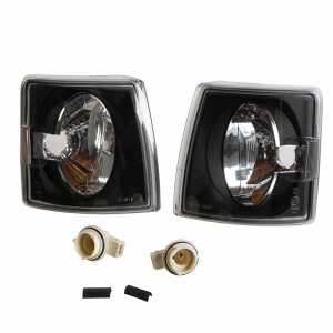 T4 clear glass indicators black for short front car pair